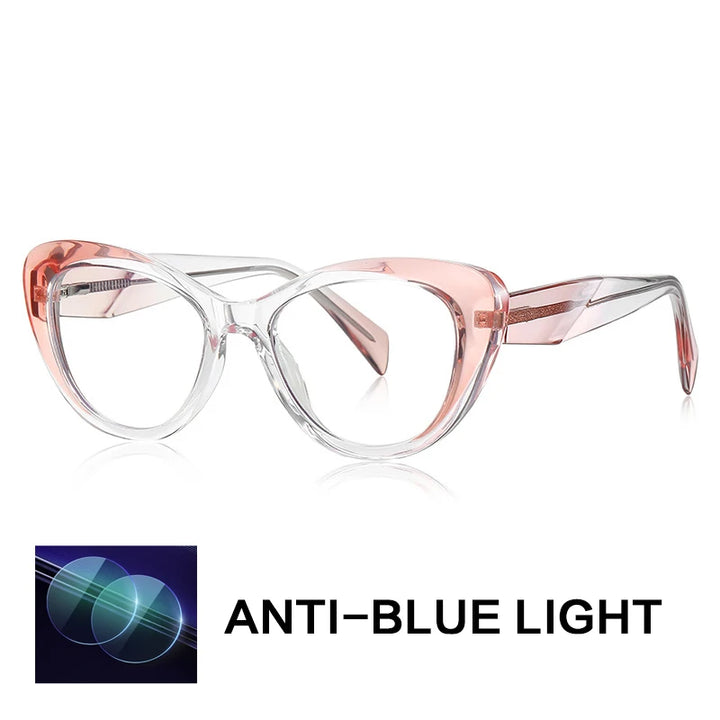 Gatenac Women's Full Rim Cat Eye Tr 90 Titanium Reading Glasses Gx2165