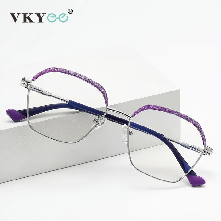 Vicky Women's Full Rim Polygon Alloy Reading Glasses 3017 Reading Glasses Vicky