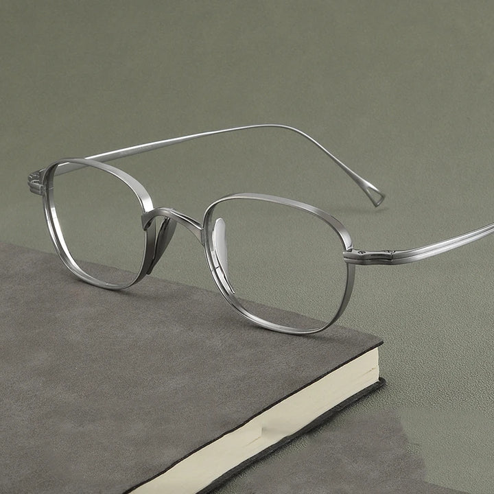 Bclear Unisex Full Rim Oval Titanium Eyeglasses 1019 Full Rim Bclear