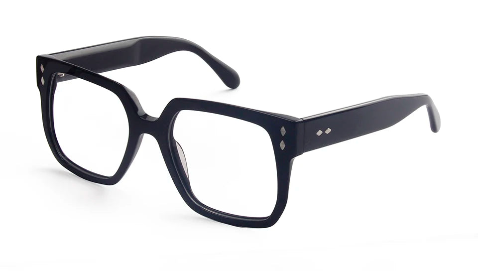 Esnbie Women's Full Rim Square Brow Line Acetate Eyeglasses 240901