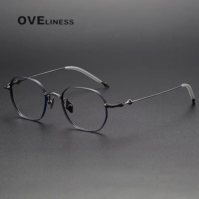 Oveliness Women's Full Rim Oval Square Titanium Eyeglasses 61135