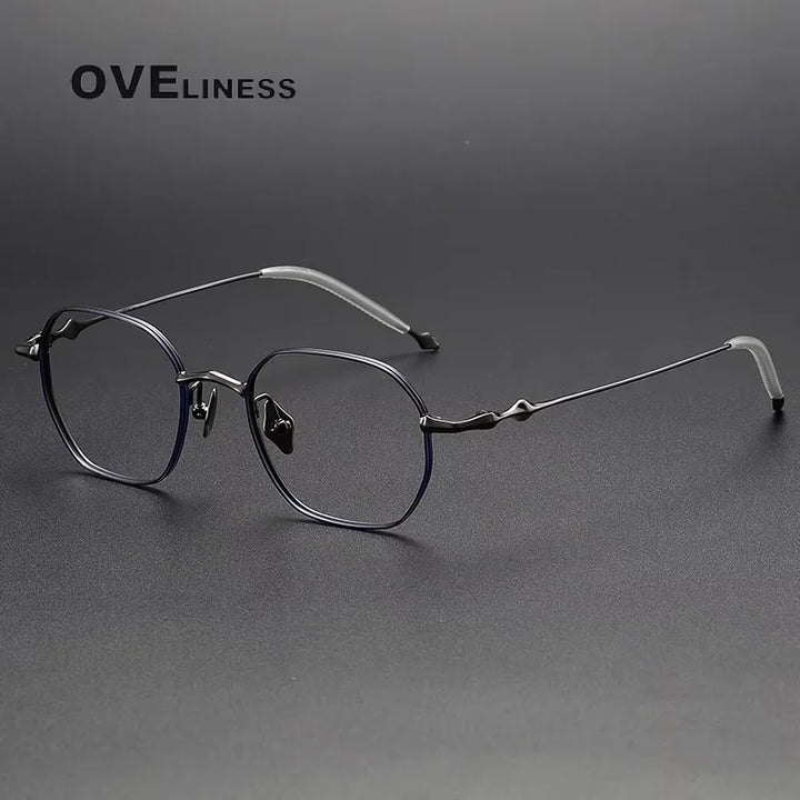 Oveliness Women's Full Rim Oval Square Titanium Eyeglasses 61135