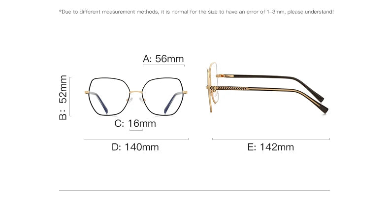 Vicky Women's Full Rim Polygon Cat Eye Stainless Steel Reading Glasses 3076 Reading Glasses Vicky