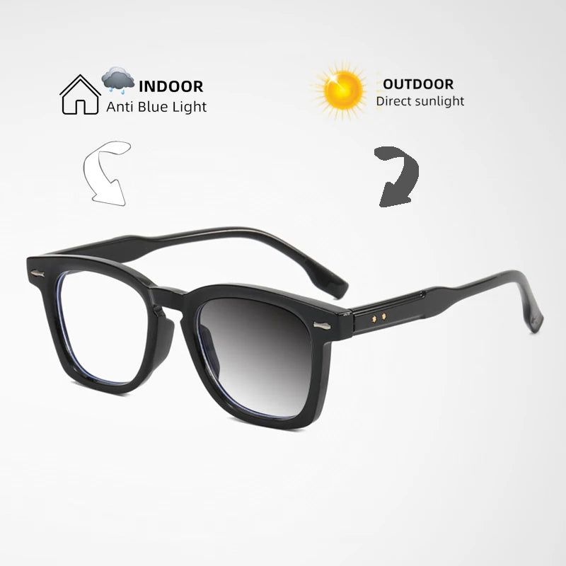 Kocolior Men's Full Rim Square Acetate Hyperopic Reading Glasses 3670 Reading Glasses Kocolior