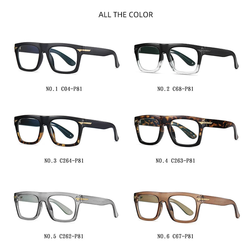 Hdcrafter Unisex Full Rim Square Tr 90 Acetate Eyeglasses 3394 Full Rim Hdcrafter Eyeglasses