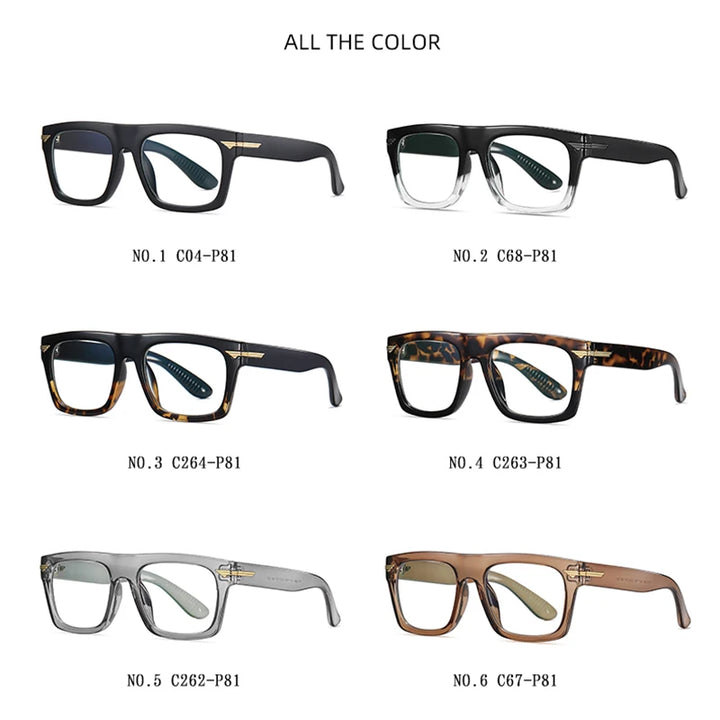 Hdcrafter Unisex Full Rim Square Tr 90 Acetate Eyeglasses 3394 Full Rim Hdcrafter Eyeglasses