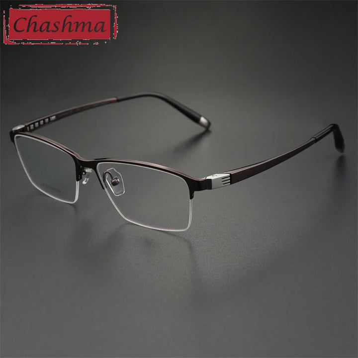 Chashma Women's Semi Rim Square Titanium Reading Glasses 27039 Reading Glasses Chashma