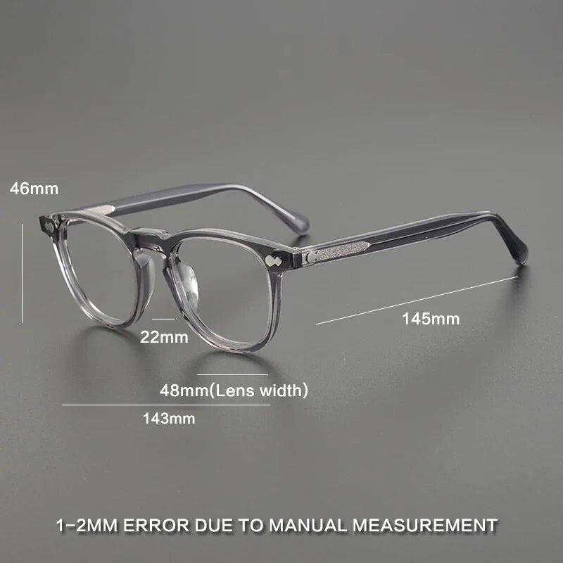 Gatenac Unisex Full Rim Square Acetate Eyeglasses Gxyj1142 Full Rim Gatenac
