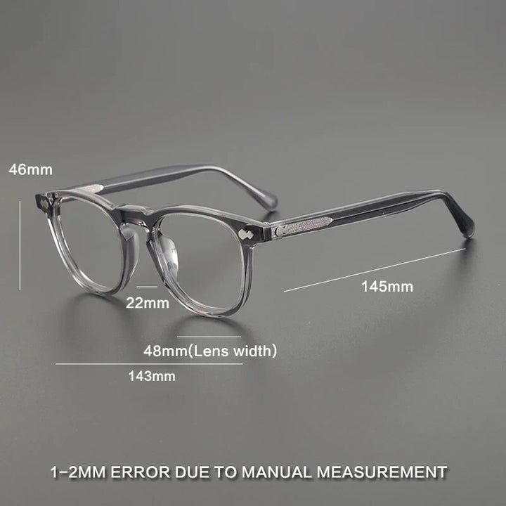 Gatenac Unisex Full Rim Square Acetate Eyeglasses Gxyj1142 Full Rim Gatenac