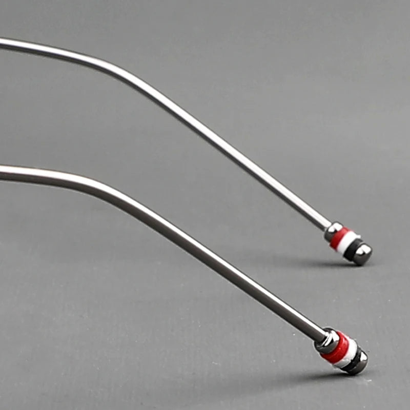 Muzz Men's Full Rim Square Titanium Acetate Eyeglasses 0422 Full Rim Muzz