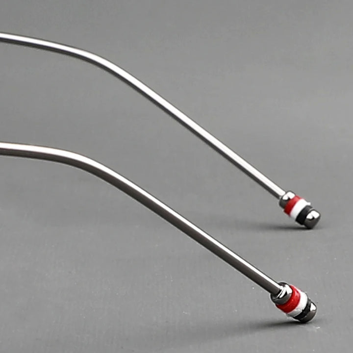 Muzz Men's Full Rim Square Titanium Acetate Eyeglasses 0422 Full Rim Muzz