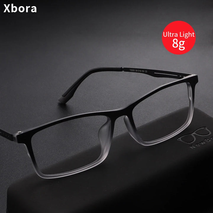 Xbora Unisex Full Rim Square Tr 90 Titanium Eyeglasses 2005