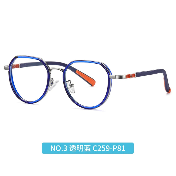 Vicky Youth Unisex Full Rim Flat Top Round Tr 90 Titanium Eyeglasses 5126 Full Rim Vicky TR5126-C3 CHINA