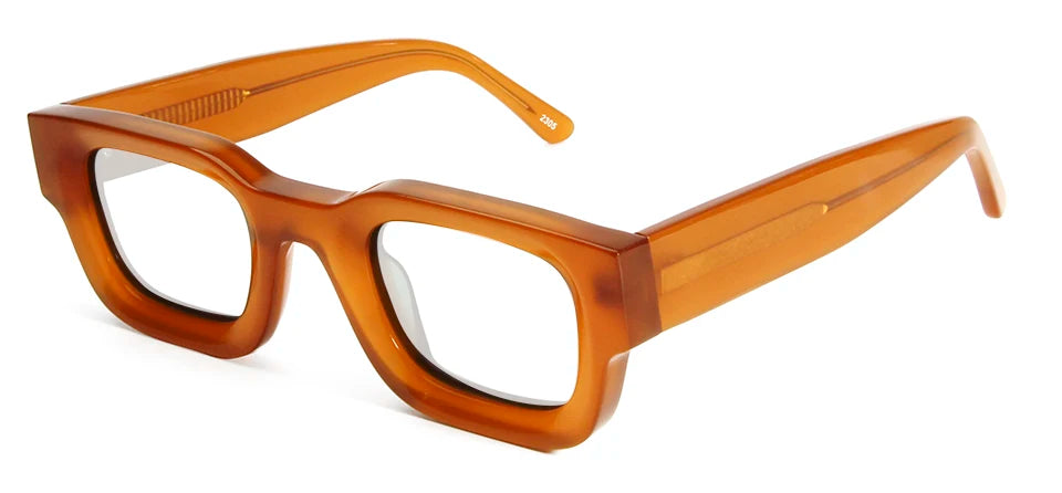 Esnbie Unisex Full Rim Thick Square Acetate Eyeglasses 23007
