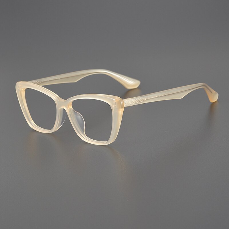 Gatenac Women's Full Rim Square Cat Eye Acetate Eyeglasses Gxyj1103 Full Rim Gatenac Yellow