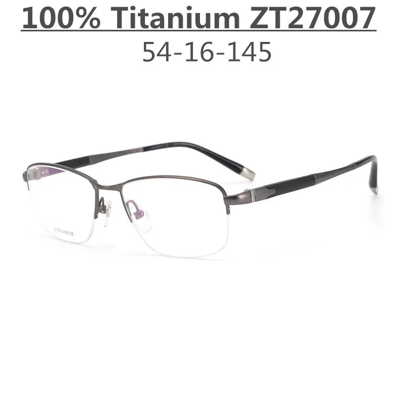 Aimee Unisex Semi Rim Square Titanium Eyeglasses 27007 Semi Rim Aimee