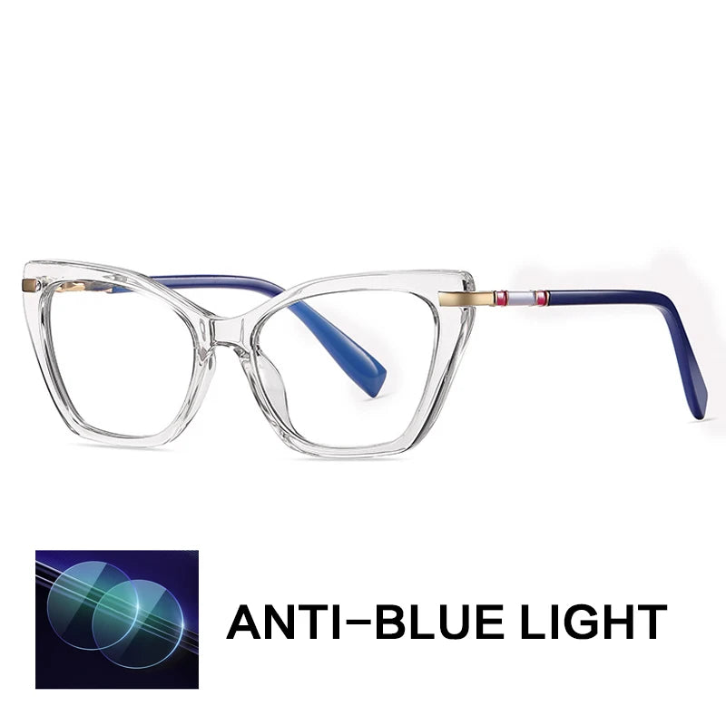 Gatenac Women's Full Rim Butterfly Tr 90 Titanium Reading Glasses G2104