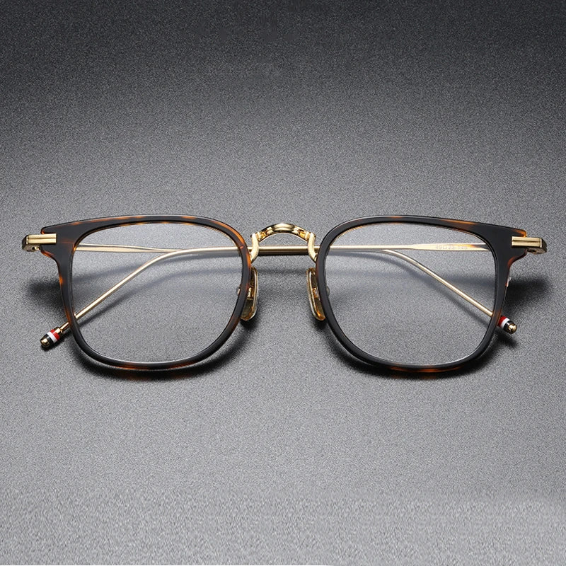 Black Mask Unisex Full Rim Square Alloy Acetate Eyeglasses 905 Full Rim Black Mask