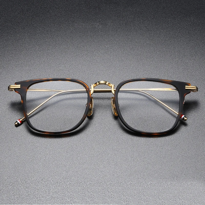 Black Mask Unisex Full Rim Square Alloy Acetate Eyeglasses 905 Full Rim Black Mask