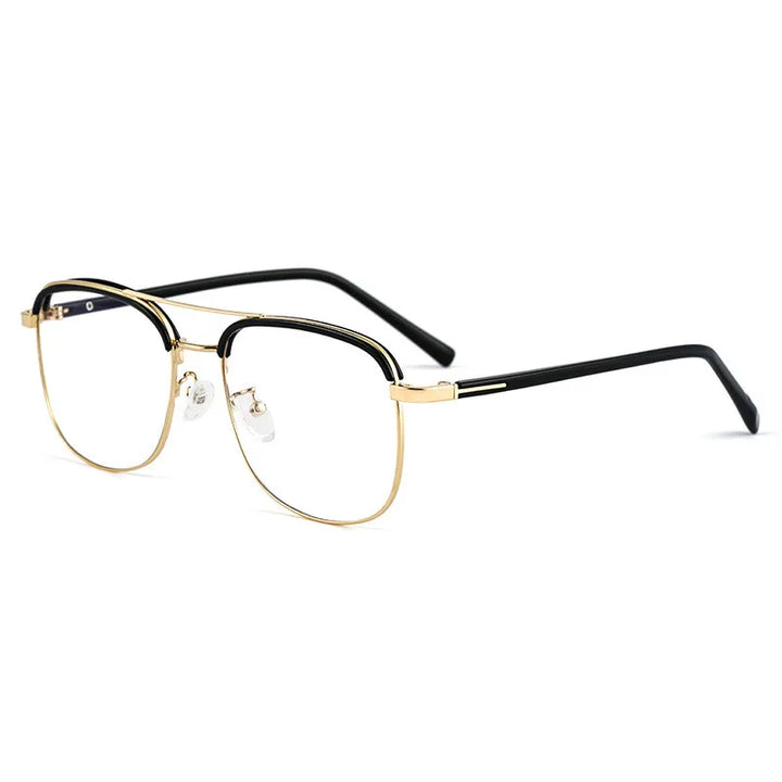 Kocolior Unisex Full Rim Square Double Bridge Alloy Reading Glasses 18032 Reading Glasses Kocolior