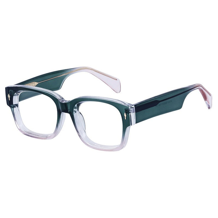 CCspace Unisex Full Rim Square Tr 90 Titanium Eyeglasses 56737 Full Rim CCspace C6Blue