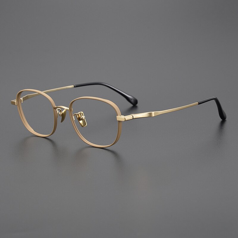 Gatenac Unisex Full Rim Small Square Titanium Eyeglasses Gxyj1025 Full Rim Gatenac