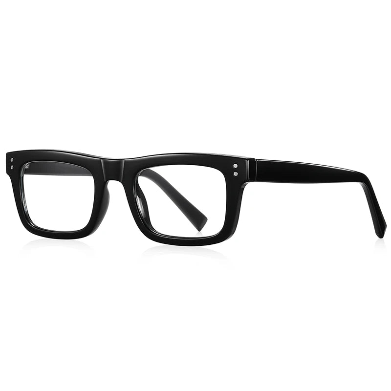 Reven Jate Unisex Full Rim Square Thick Tr 90 Alloy Eyeglasses 42193