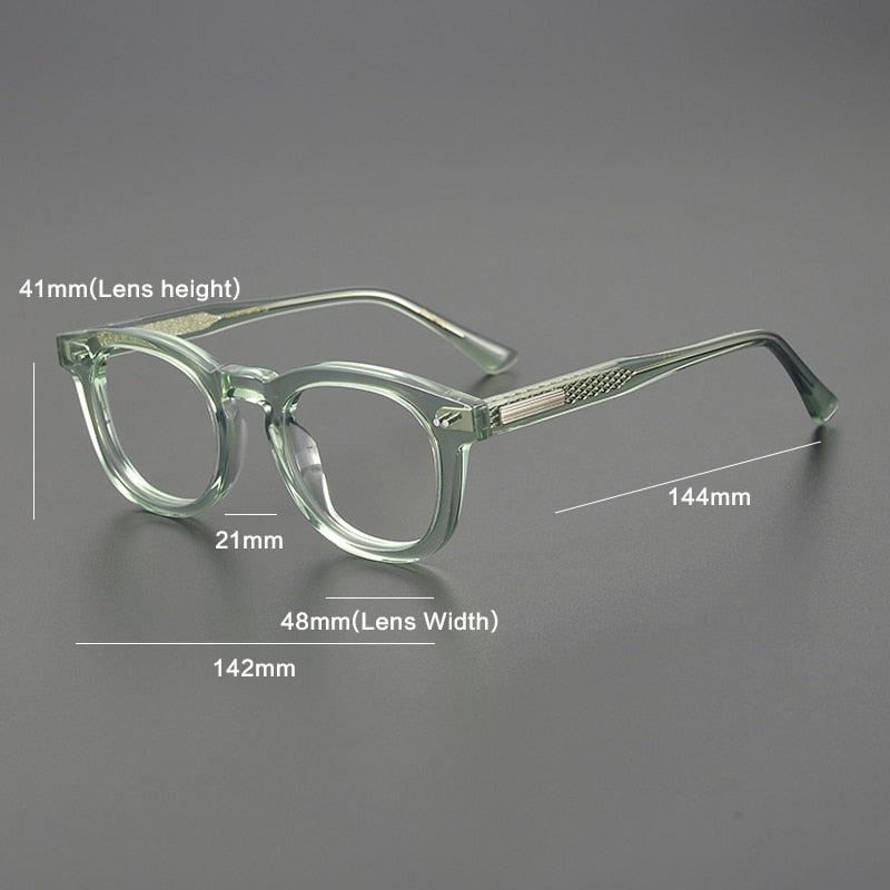 Gatenac Unisex Full Rim Square Round Acetate Eyeglasses Gxyj1078 Full Rim Gatenac