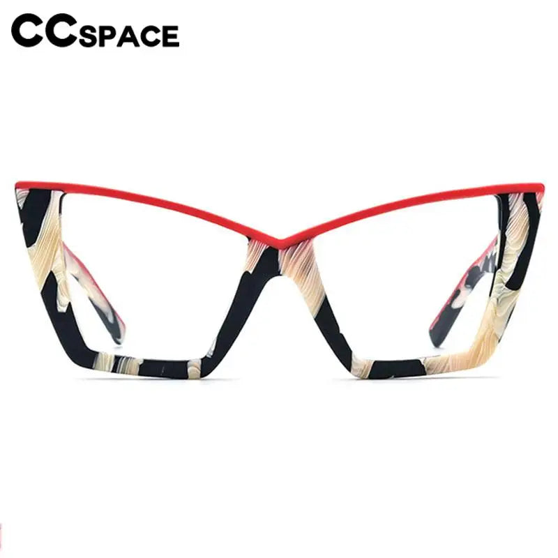 CCspace Unisex Full Rim Big Square Acetate Eyeglasses 57161 Full Rim CCspace