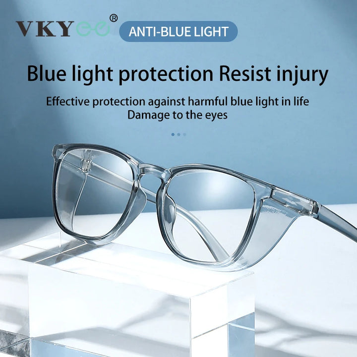 Vicky Women's Full Rim Square Tr 90 Polycarbonate Safety Goggles 44103 Reading Glasses Vicky