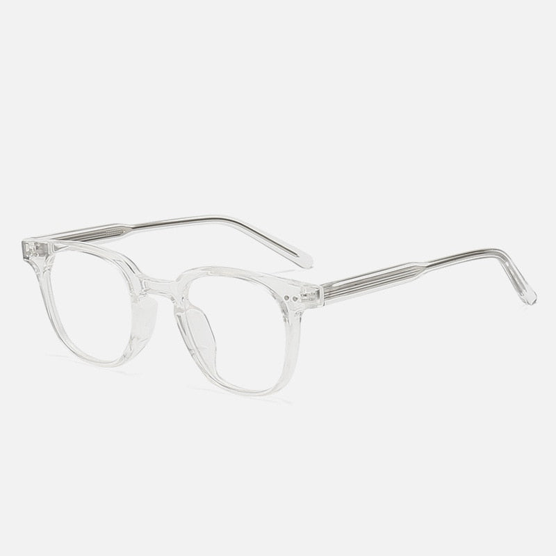 CCspace Unisex Round Square Tr 90 Titanium Eyeglasses 55917 Full Rim CCspace Clear China
