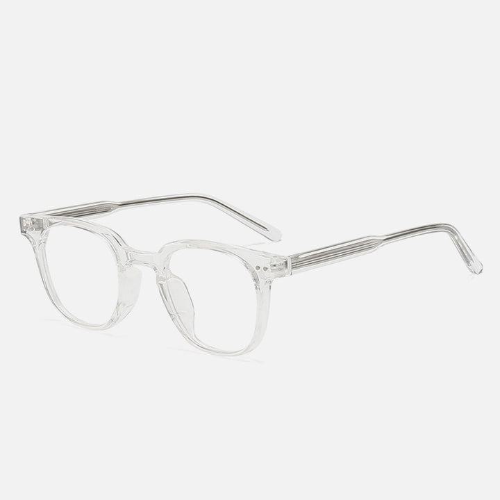CCspace Unisex Round Square Tr 90 Titanium Eyeglasses 55917 Full Rim CCspace Clear China