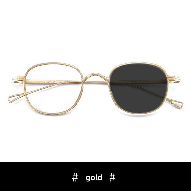 Kocolior Unisex Full Rim Round Titanium Hyperopic Reading Glasses 8016 Reading Glasses Kocolior