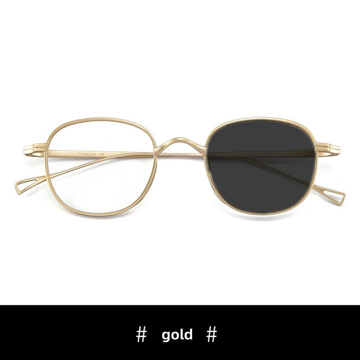 Kocolior Unisex Full Rim Round Titanium Hyperopic Reading Glasses 8016 Reading Glasses Kocolior