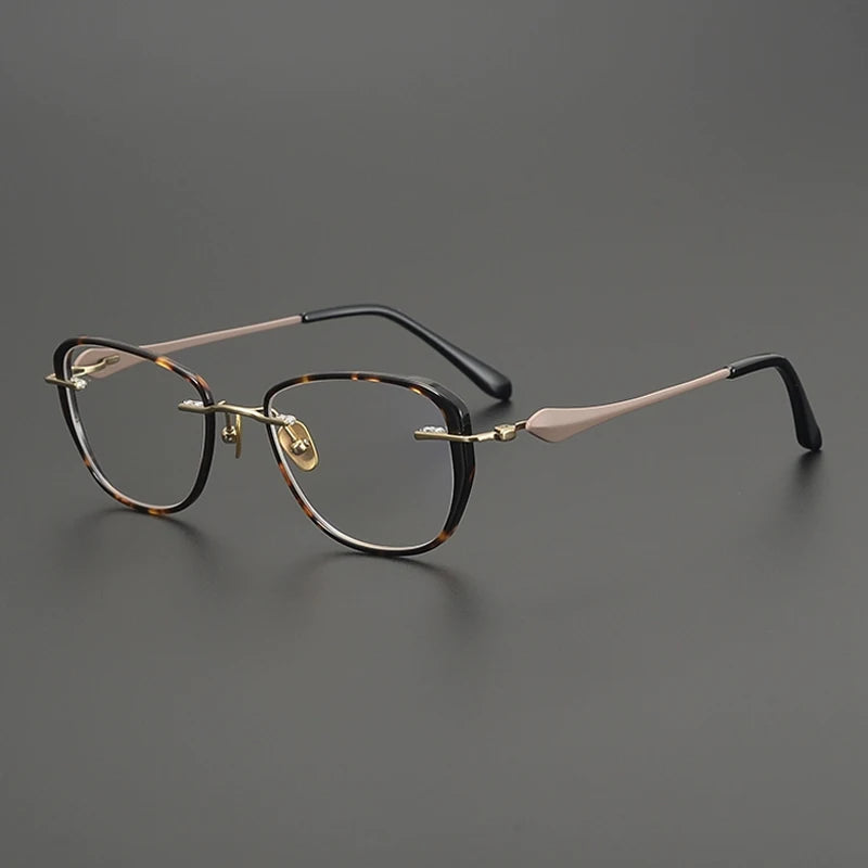 Gatenac Unisex Full Rim Square Acetate Titanium Eyeglasses Gxyj2020