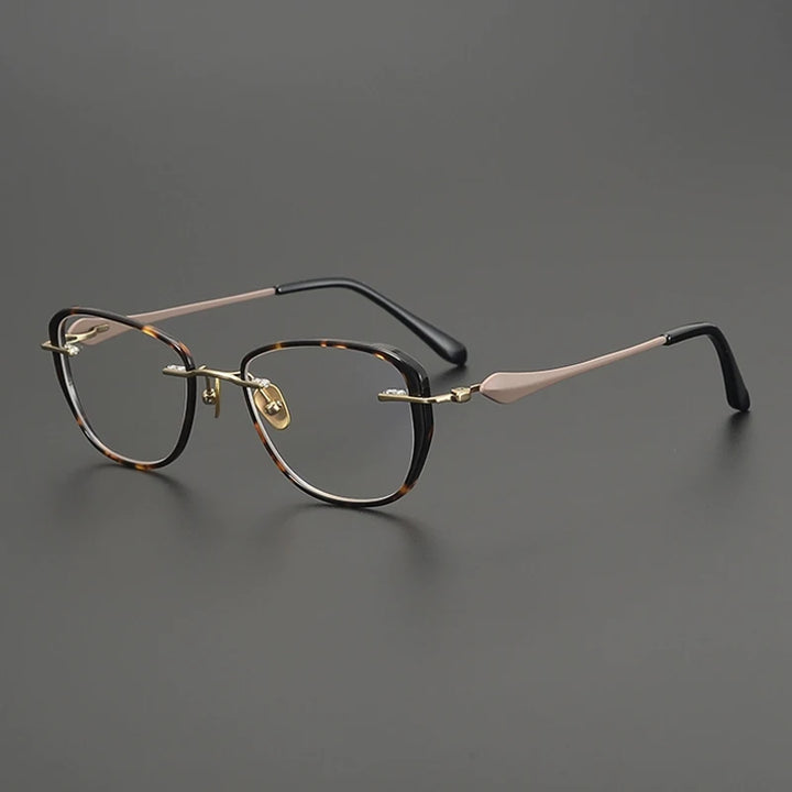 Gatenac Unisex Full Rim Square Acetate Titanium Eyeglasses Gxyj2020