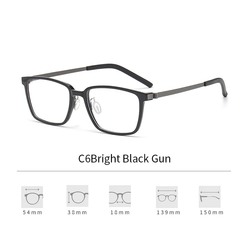 Xbora Unisex Full Rim Square Tr 90 Titanium Eyeglasses 71821