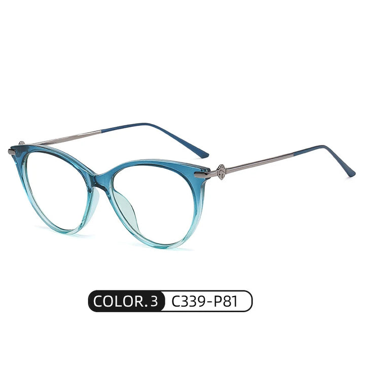 Bclear Women's Full Rim Cat Eye Acetate Alloy Eyeglasses Wd810 Full Rim Bclear C 3