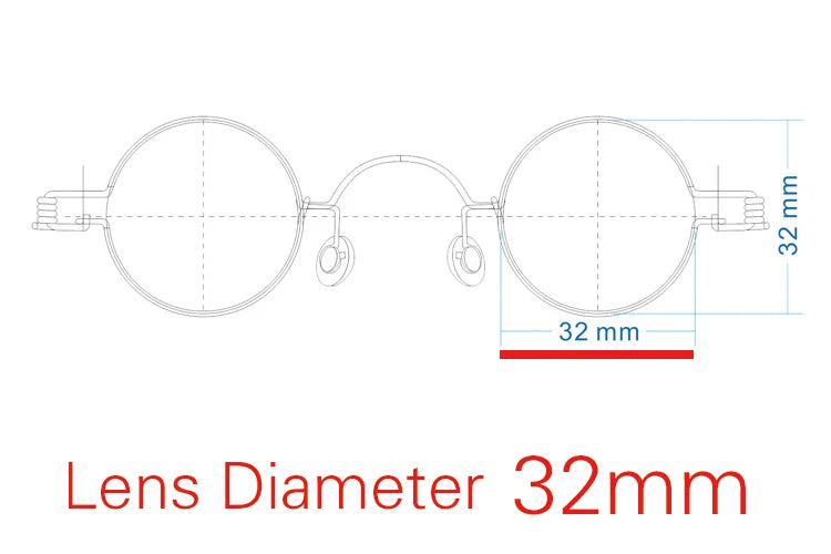 Yujo Unisex Full Rim Round Steel Custom Reading Glasses 61445