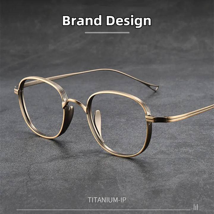 Kocolior Unisex Full Rim Round Titanium Hyperopic Reading Glasses 8016 Reading Glasses Kocolior