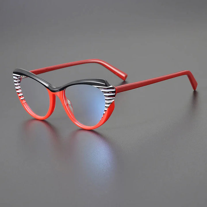 Nobler Unisex Full Rim Wide Edge Cat Eye Acetate Eyeglasses P007 Full Rim Nobler C2