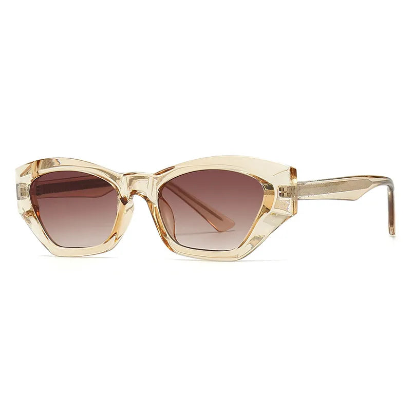 CCspace Unisex Full Rim Cat Eye Tr 90 Titanium Eyeglasses 56842 Full Rim CCspace C4Champagne