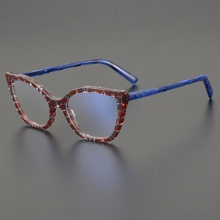 Nobler Unisex Full Rim Square Cat Eye Acetate Eyeglasses P026 Full Rim Nobler C8