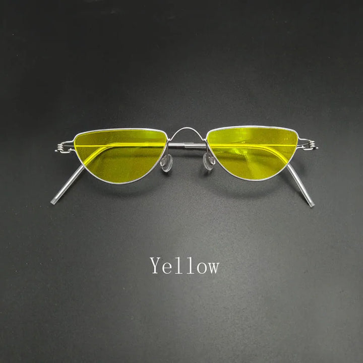 Yujo Unisex Full Rim Flat Top Oval Stainless Steel Custom Eyeglasses Y2645 Full Rim Yujo C8 CHINA