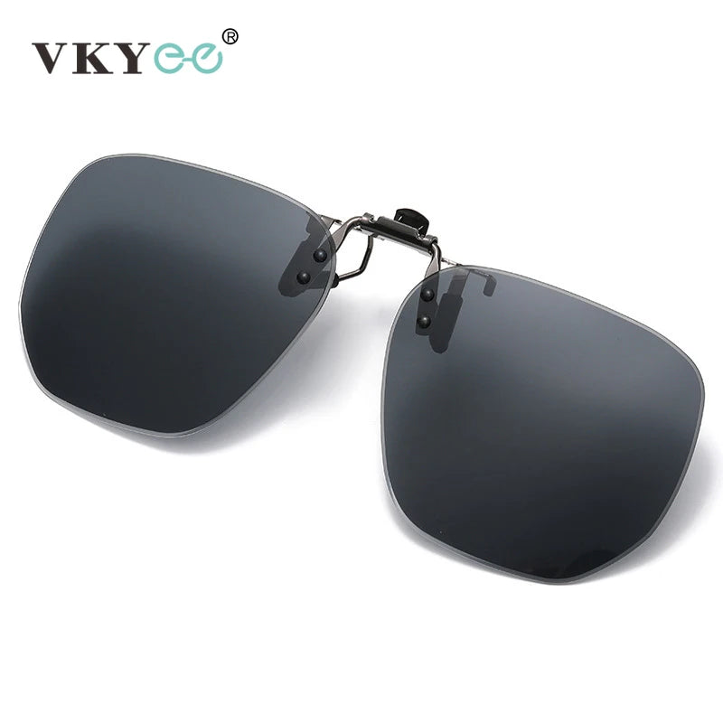 Vicky Unisex Rimless Round Tr 90 Alloy  Polarized Clip On Sunglasses V001 Clip On Sunglasses Vicky