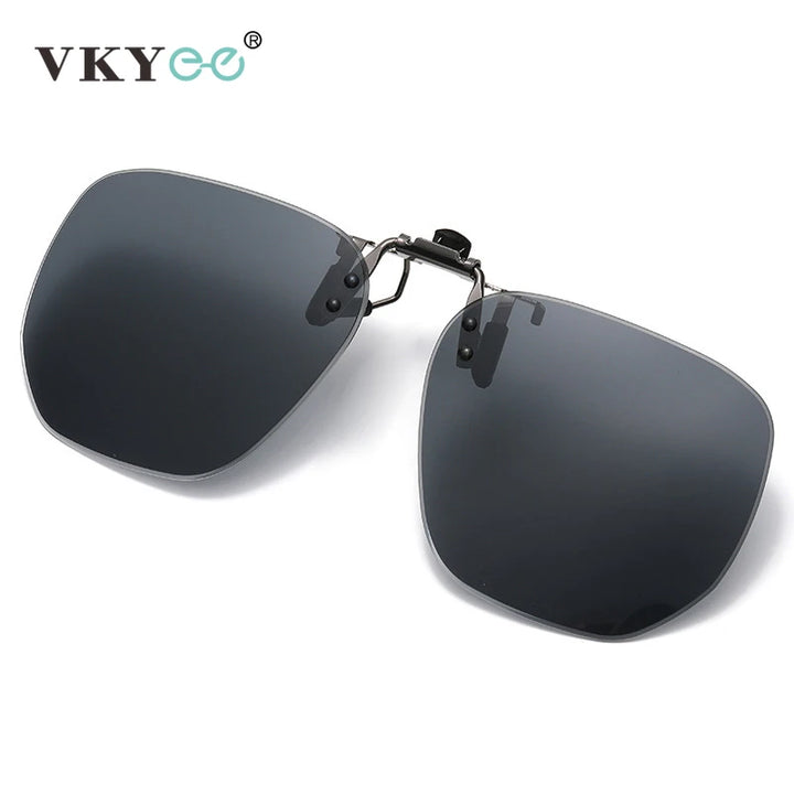 Vicky Unisex Rimless Round Tr 90 Alloy  Polarized Clip On Sunglasses V001 Clip On Sunglasses Vicky