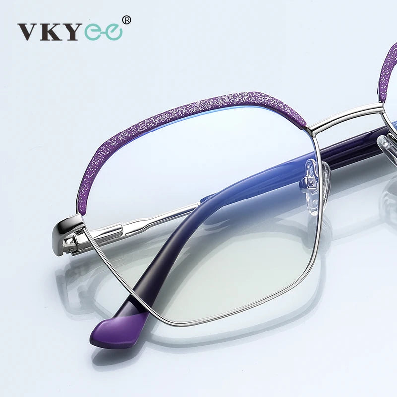 Vicky Women's Full Rim Polygon Alloy Reading Glasses 3017 Reading Glasses Vicky