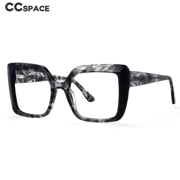 CCspace Women's Full Rim Square Acetate Hyperopic Reading Glasses R56956 Reading Glasses CCspace