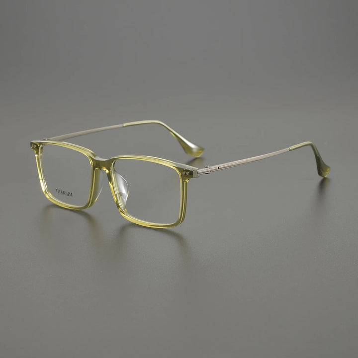 Nobler Unisex Full Rim Square Acetate Titanium Eyeglasses 63195
