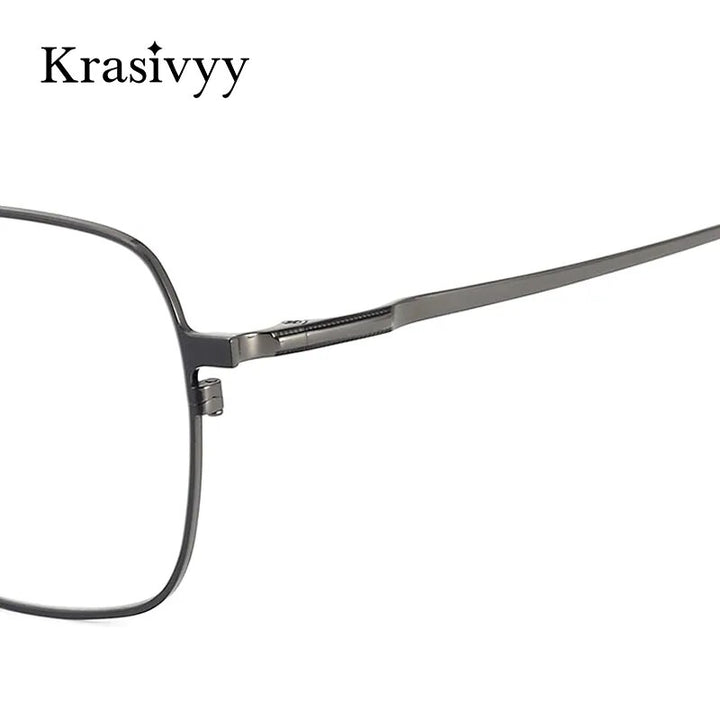 Krasivyy Men's Full Rim Square Titanium Eyeglasses Hm5005 Full Rim Krasivyy   